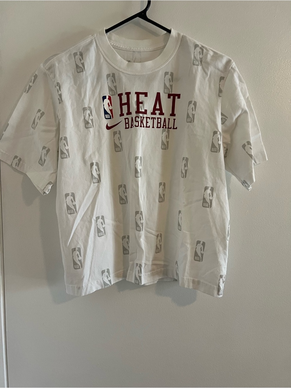 Ladies Nike Miami Heat Crop Top White